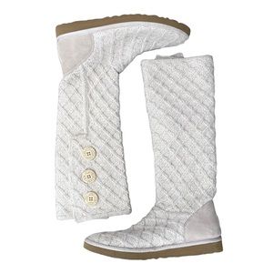 Ugg Lattice Knit Cardy Sand Ugg Boots